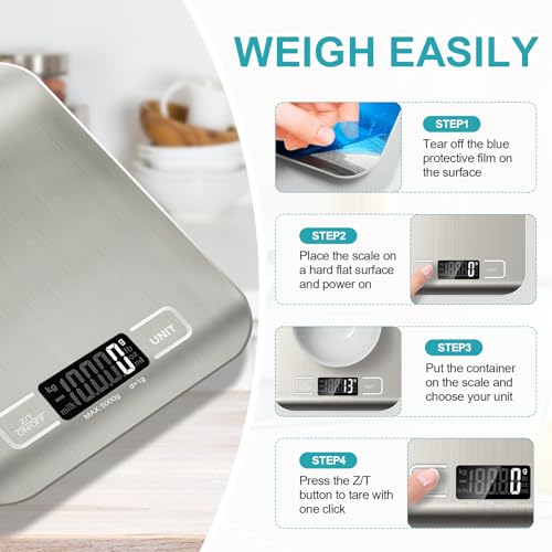 Classic Food Scale, 11lb Kitchen Scale with 6 Units Set